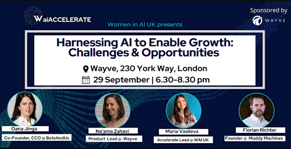 Women in AI presents their first ever startup event in harnessing AI to enable growth for startups
